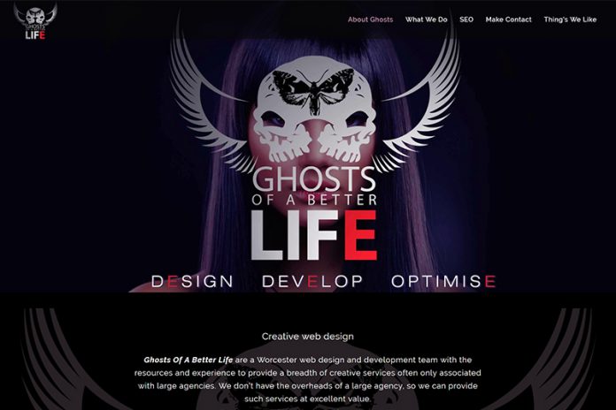 Web Design in Worcestershire Ghost creative web design worcestershire