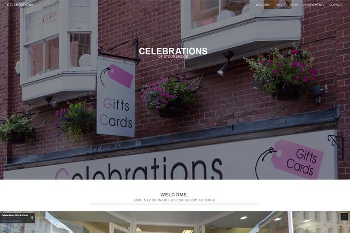 Gift Shops West Midlands Celebrations of Stourbridge gift shop West Midlands